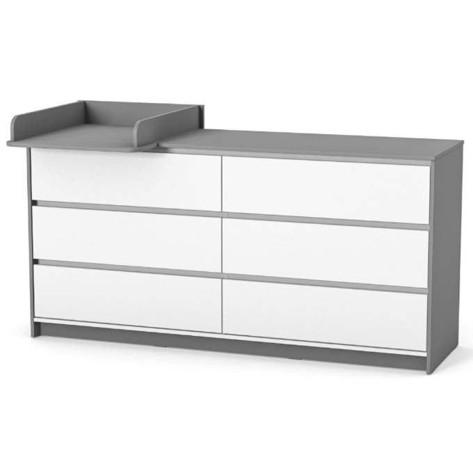 Comoda camera copii Rian Alb-Grafit 1750